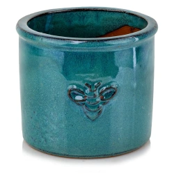 Ceramic Flower Pot, turkio spalvos