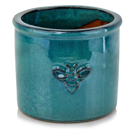 Ceramic Flower Pot, turkio spalvos