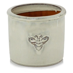 Ceramic Flower Pot, Cream Color