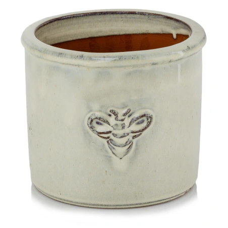 Ceramic Flower Pot, Cream Color