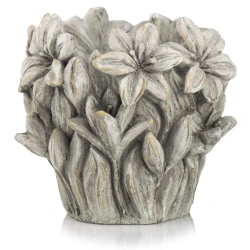 Ceramic Flower Pot, Gray Color
