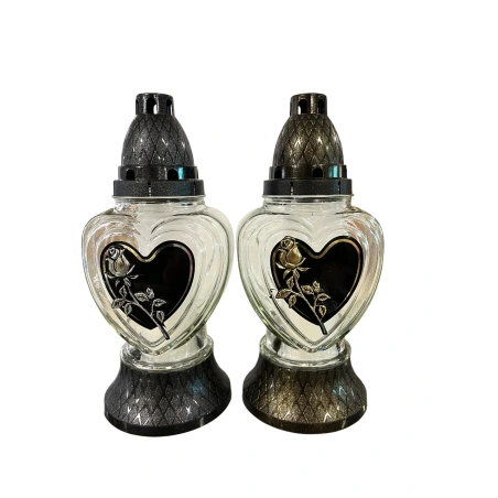 ZP Candle with Rose, 26 cm