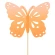 Butterfly, 8 cm, On 50 cm Stick, Orange Color, FSC*