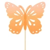 Butterfly, 8 cm, On 50 cm Stick, Orange Color, FSC*