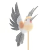 Bird, 10 cm, On 50 cm Stick, Orange Color