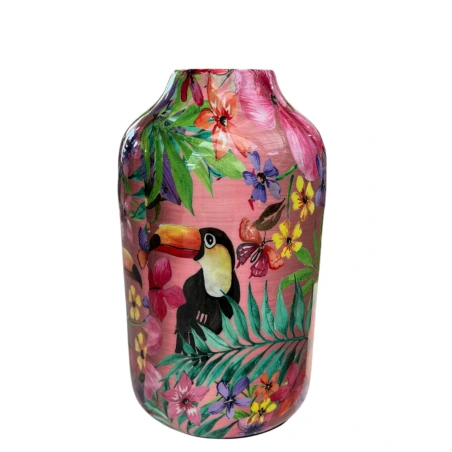 Floral Pattern Vase, 25 cm