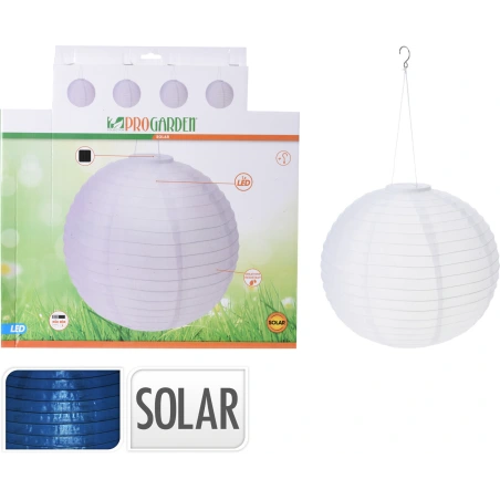 Solar Globe Light, Ø 40 cm, White