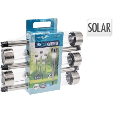 Solar Light Set. Single Light Dimensions – 4.6×36.5 cm, 1 Pack – 5 pcs
