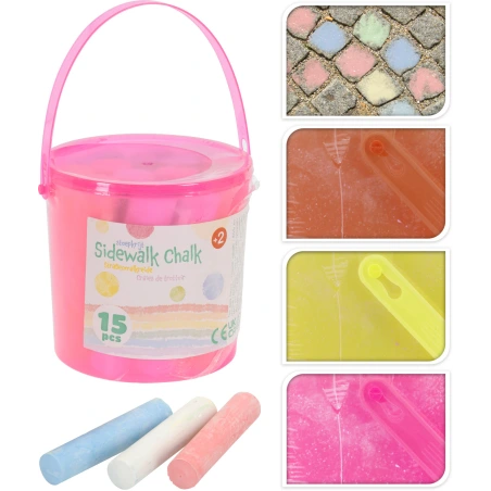 Chalks in Bucket, 1 pack - 15 pcs
