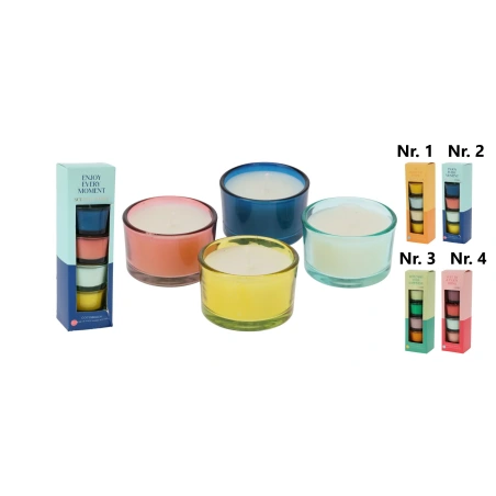 Scented Candles in Glass Jar Set