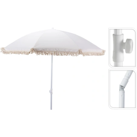 Tilt-Mechanism Umbrella, 180 cm Light Sand (Ecru) Color