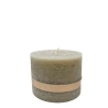 Pelēki brūna (taupe) svece, 10×9 cm
