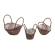 Basket Bags, 1 set - 3 pcs. - 28×30×33 cm, 24×25×27 cm, 21×20×20 cm