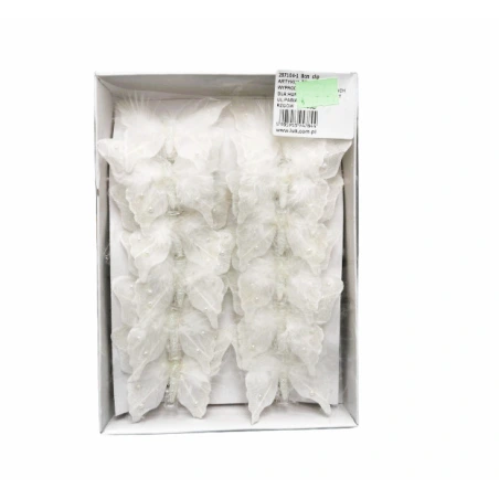 Butterflies, 8 cm, With Clip, 1 pack - 12 pcs.