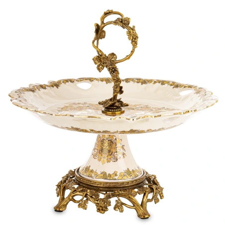 Decorative Tray With Stand, 28×30.5×30.5 cm
