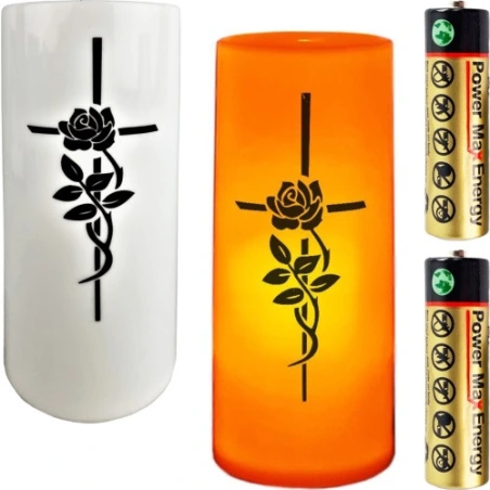 LED įdėklas su  baterijomis (2×R6), 13,8× 6 cm