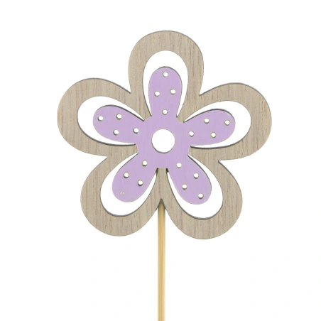Flower, 6 cm on 10 cm Stick