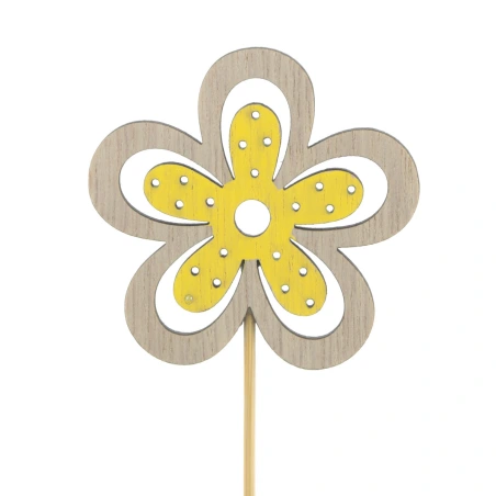 Flower, 6 cm on 10 cm Stick
