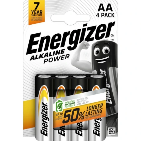 Šarminė baterija (AA) 1.5V 2900mAh Alkaline Power Energizer, 1 pak. -  4 vnt.