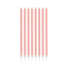 Candles, 15 cm, Light Pink Color, 1 Pack - 8 pcs