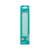 Candles, 15 cm, Light Blue Color, 1 Pack - 8 pcs