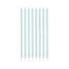 Candles, 15 cm, Light Blue Color, 1 Pack - 8 pcs
