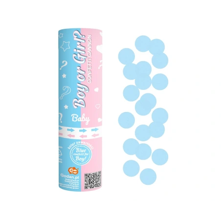 Confetti “Boy or Girl”, Light Blue Circles, 15 cm