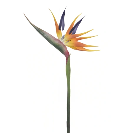 Artificial Strelitzia, 100 cm, Yellow-Orange Color