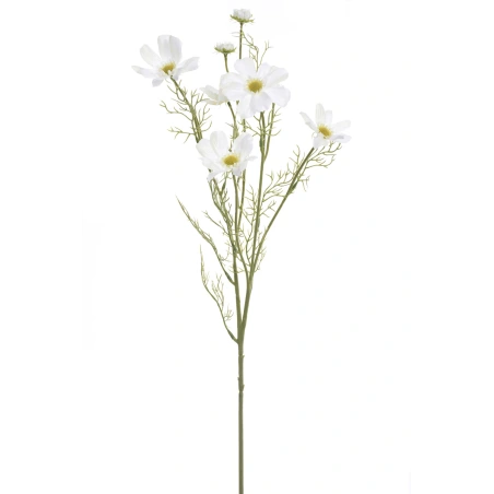 Mākslīgais kosmejas zieds, 80 cm, baltā krāsā