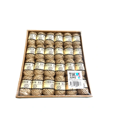 Natural Twisted Jute Rope, 1.5 mm × 10 m