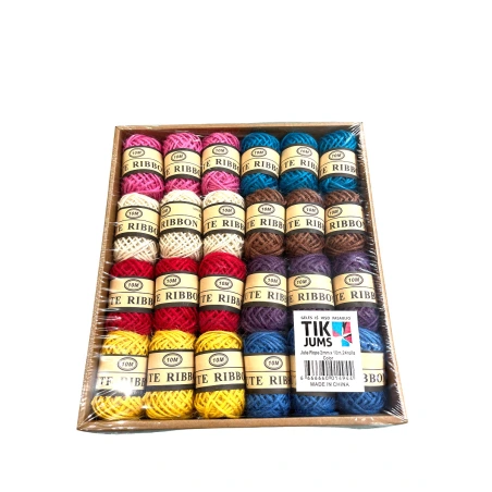 Twisted Jute Rope, 2 mm × 10 m, Assorted Colors