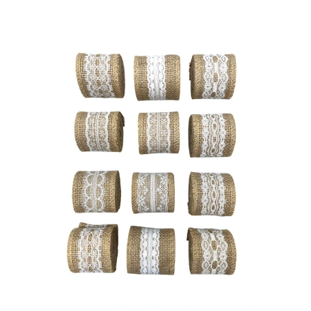 Lace Jute Ribbon, 50 mm × 2 m