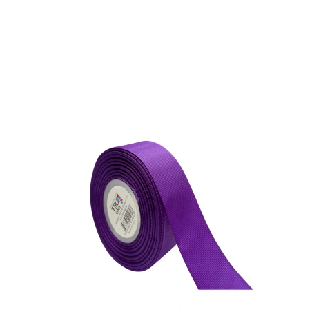 Poliestera grosgrain lente, 25 y (~23 m), violetā krāsā