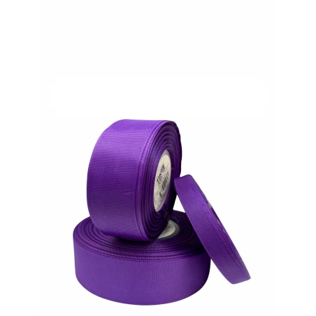 Poliestera grosgrain lente, 25 y (~23 m), violetā krāsā