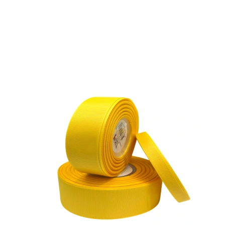 Polyester Grosgrain Ribbon, 25 y (~23 m), Yellow