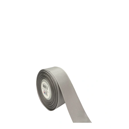 Polyester Grosgrain Ribbon, 25 y (~23 m), Grey
