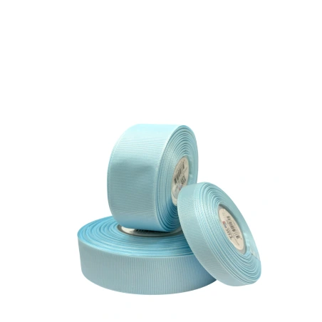 Polyester Grosgrain Ribbon, 25 y (~23 m), Light Blue