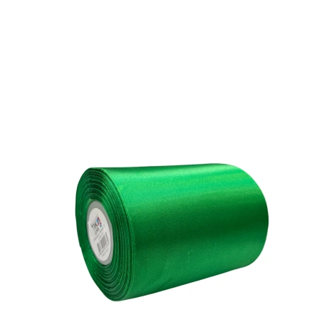 Single-Sided Satin Ribbon, 100 mm × 35 yd (~32 m), Green Color