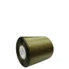 Vienpusēja satīna lente, 100 mm × 35 yd (~32 m), olīvzaļā krāsā