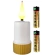 LED įdėklas su baterijomis (2×R6) ant auksinės spalvos pagrindo, 10,5×3,8 cm