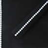 Velvet wrapping paper with beads, 53×58 cm, black color, 1 pack – 5 pcs.