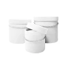 Velour Round White Boxes, 1 Pack - 3 pcs, 20 / 18 / 13 cm