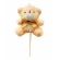 Bear, 8 cm, Yellowish, on 25 cm Stick