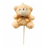 Bear, 8 cm, Yellowish, on 25 cm Stick