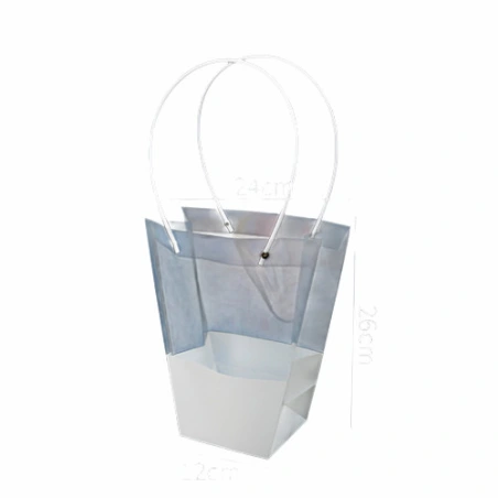 White Transparent Gift Bag, 24×12×26 cm