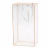 Transparent Gift Bag With Pink Outlines, 24.5×15×35 cm