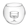 Glass Vase with Tealight Holder, 10.5×12 cm