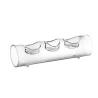 Glass Candle Holder for 3 Tealights, 6.5×24 cm