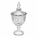Decorative Glass Goblet Vase With Lid, 38.5×18.2 cm