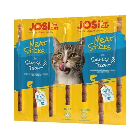 JosiCat Meat Sticks Salmon & Trout gardumi kaķiem ar lasi un foreli, 35 g